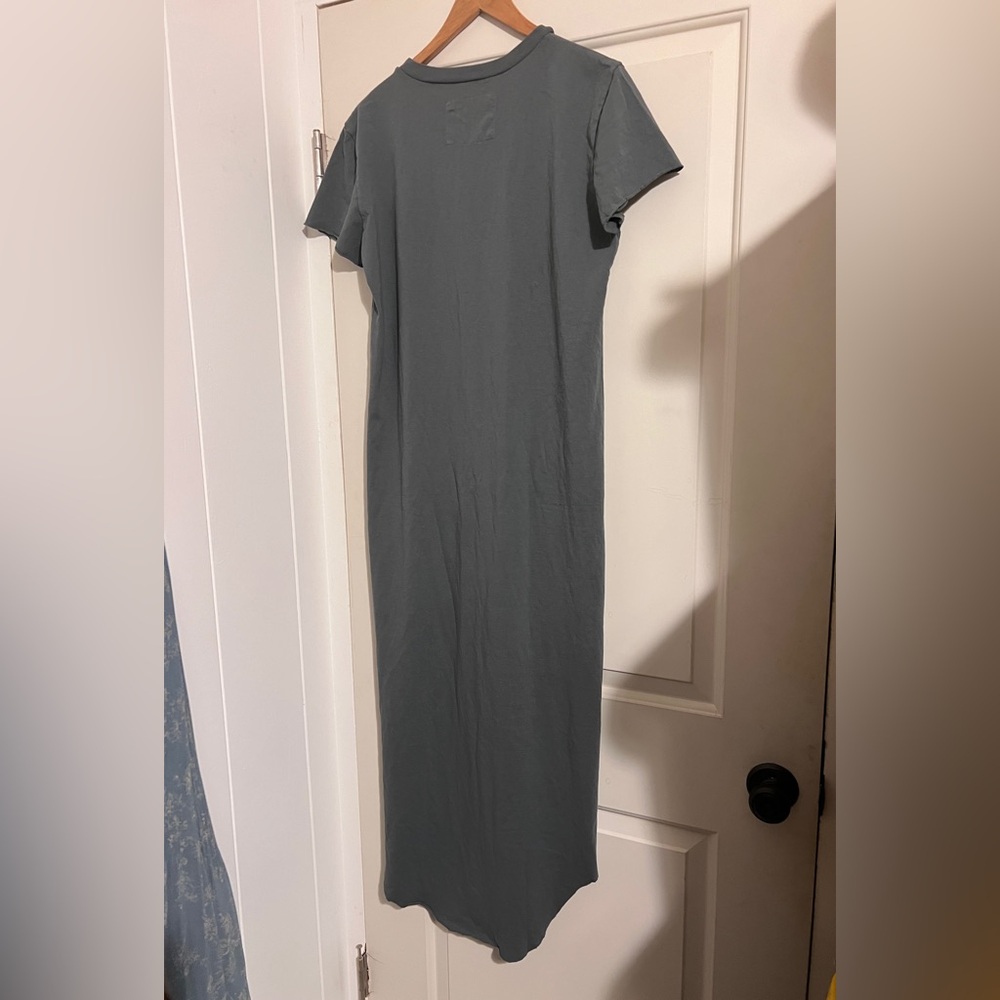 Frank & Eileen $188 Harper Tee Lab Maxi Shirtdress Shirt Dress Gray Coastal - Picture 2 of 7